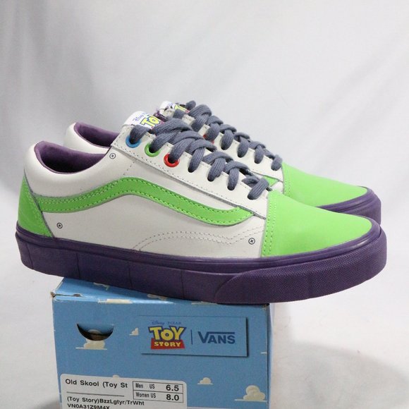 VANS Old Skool Toy Story Buzz Lightyear Sneakers Sz 6.5 M 8 W - Picture 6 of 10